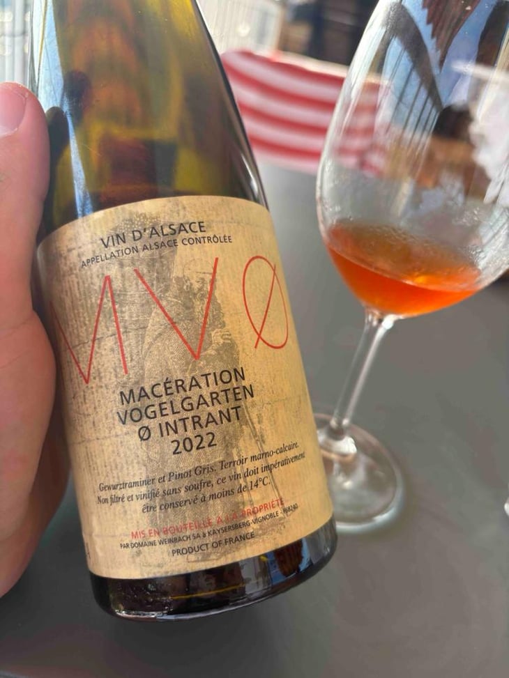MVO Maceration vogelgarten Intrant - Domaine Weinbach - Catherine & Théo Faller -2022
