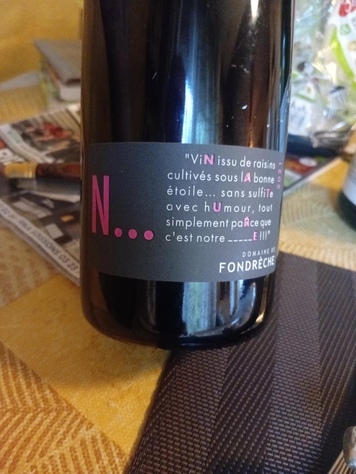 N... - Domaine de Fondrèche - Sébastien Vincenti -2019