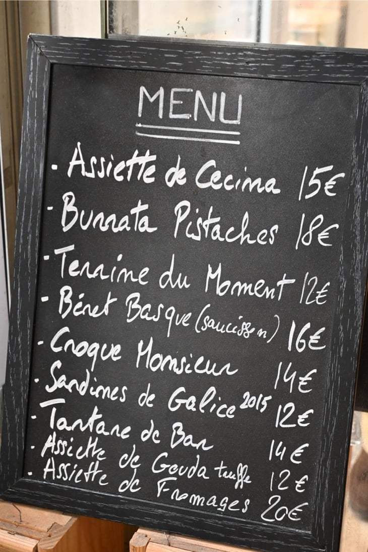 Notre Carte De Foods - La Cave de Passy - 1316666
