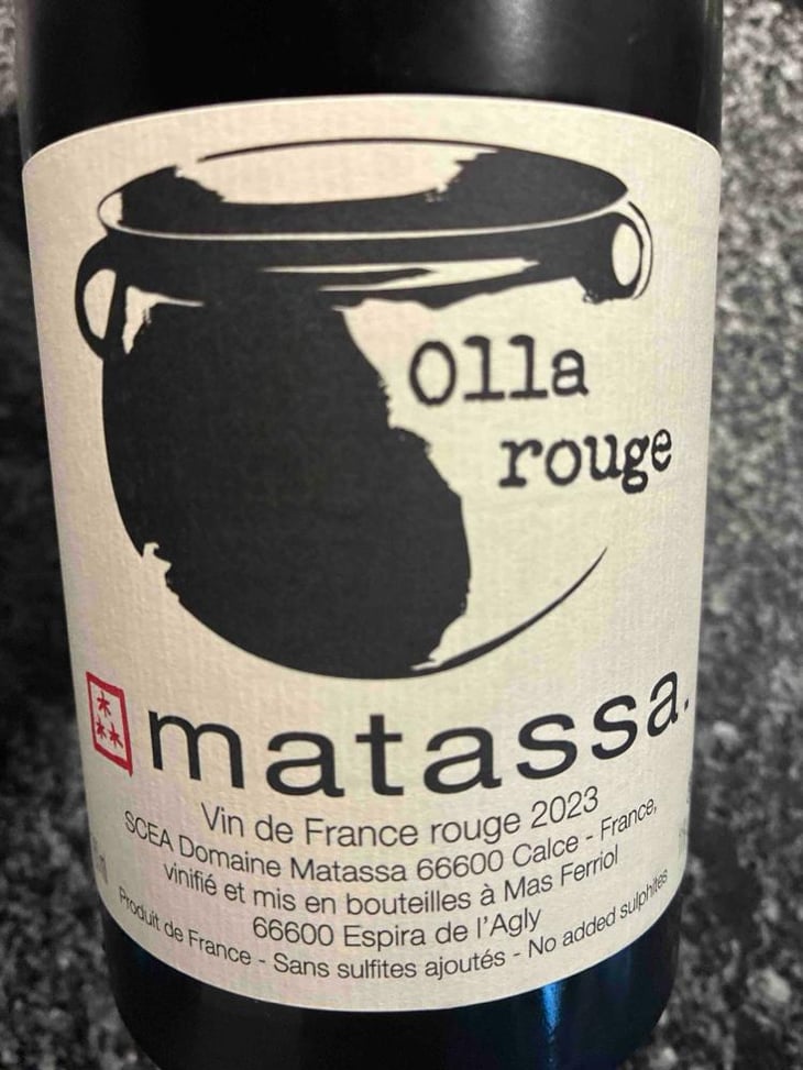 Olla rouge - Domaine Matassa - Tom Lubbe -2020
