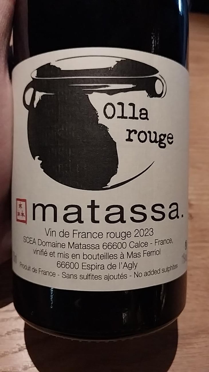 Olla rouge - Domaine Matassa - Tom Lubbe -2020