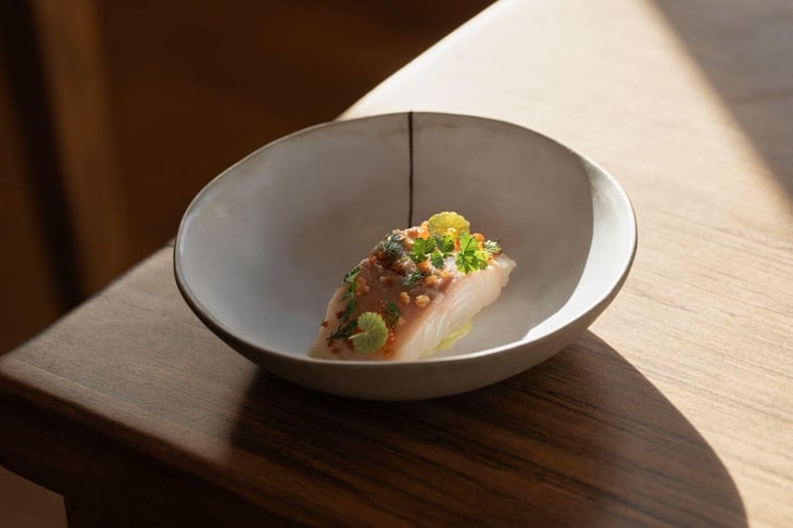 Omble Chevalier, Cueillette Du Jardin Et Sauce Aigrelette. - Abîme - 1355425