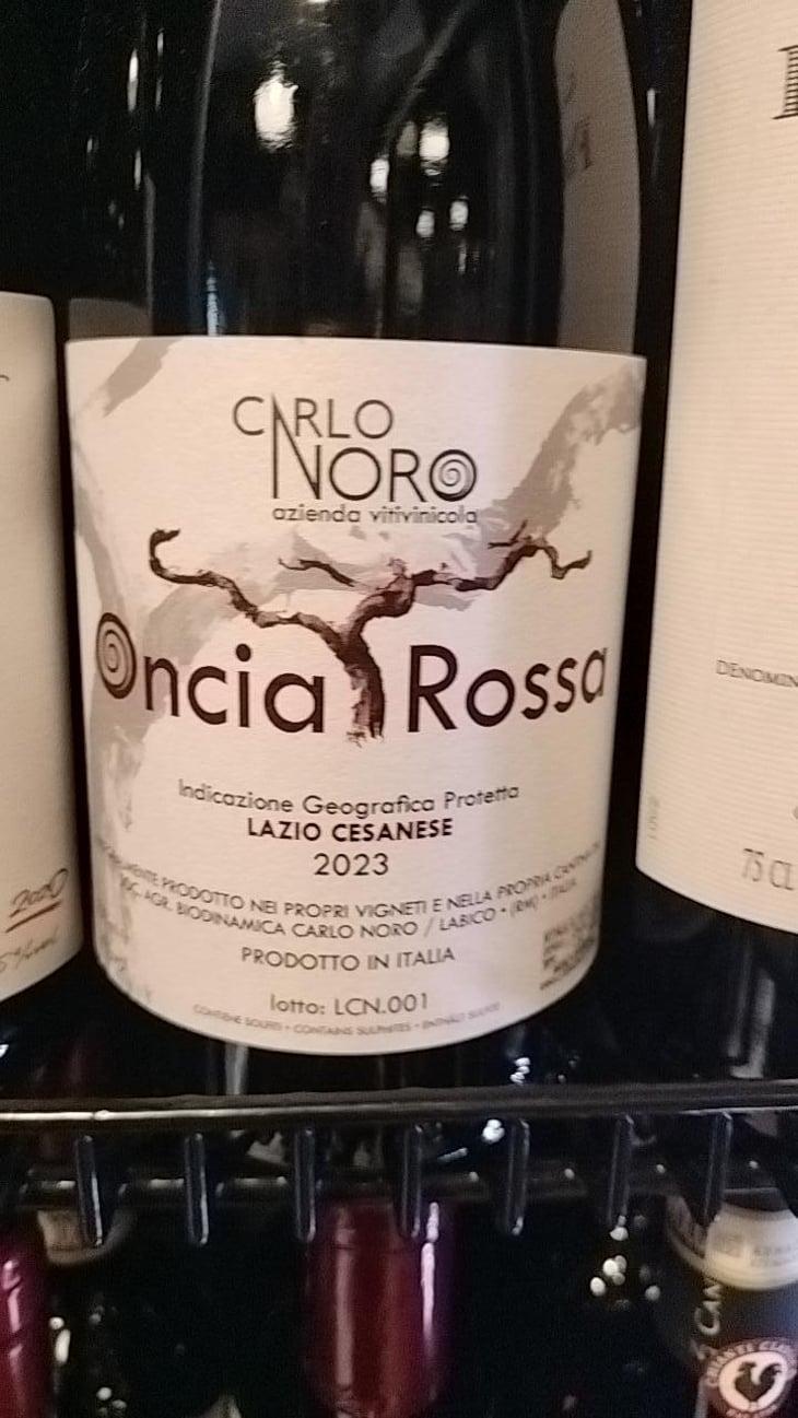 Oncia Rossa - Biodinamica Carlo Noro - Simone & Valerio Noro -2019