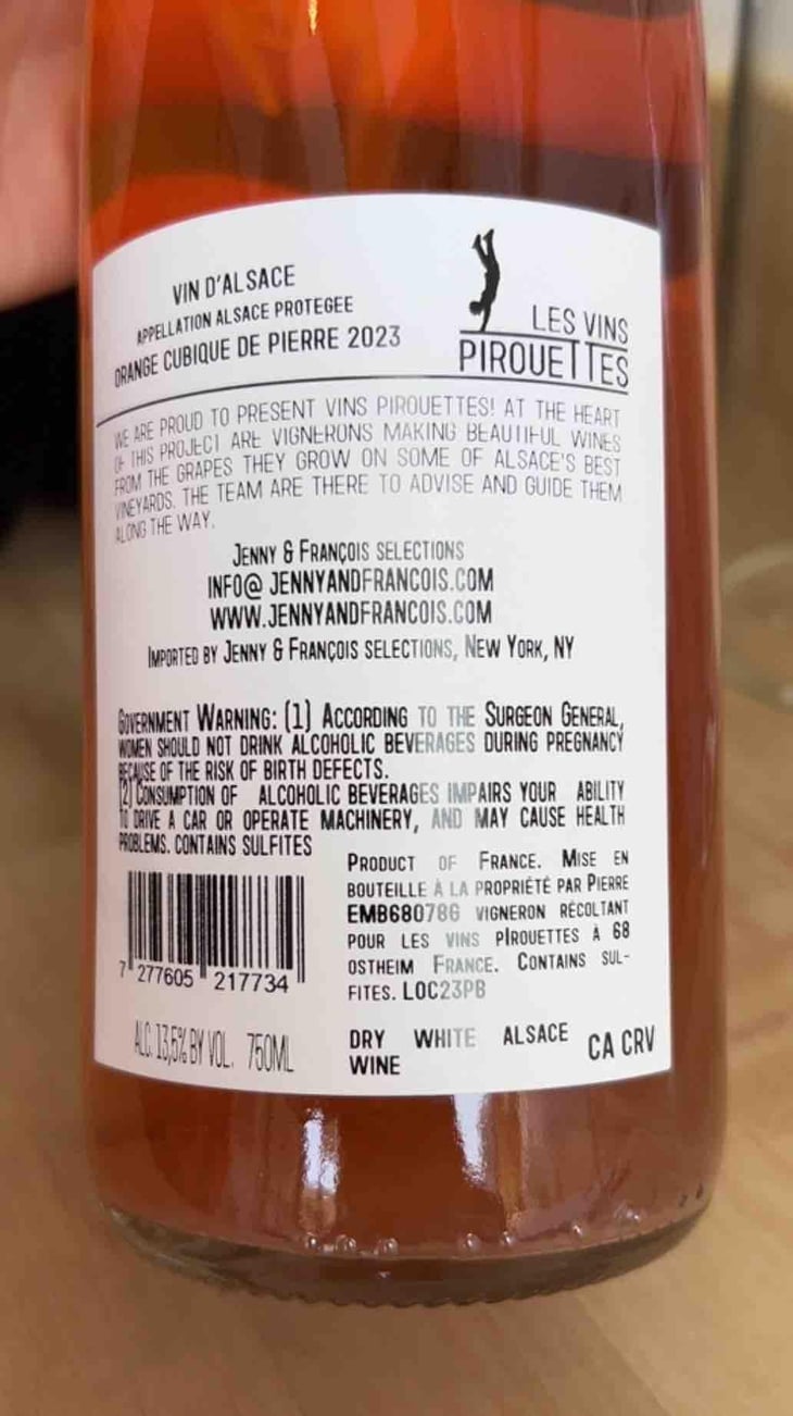 Orange Cubique - Les Vins Pirouettes - Pierre Sanchez, Rémi Ségura & Xavier Couturier -2023
