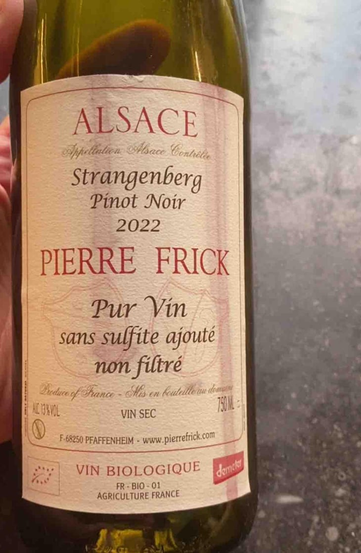 Pinot Noir Fischbach - Domaine Pierre Frick - Jean-Pierre, Chantal et Thomas Frick -2021