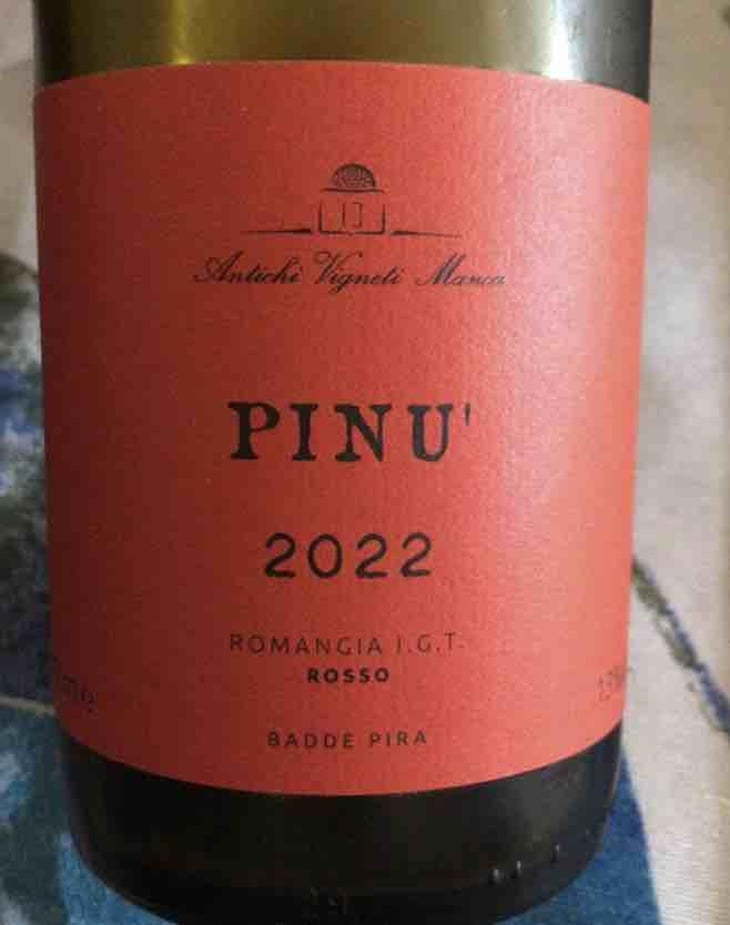 Pinu' - Antichi Vigneti Manca - Alessia e Noemi Manca -2022
