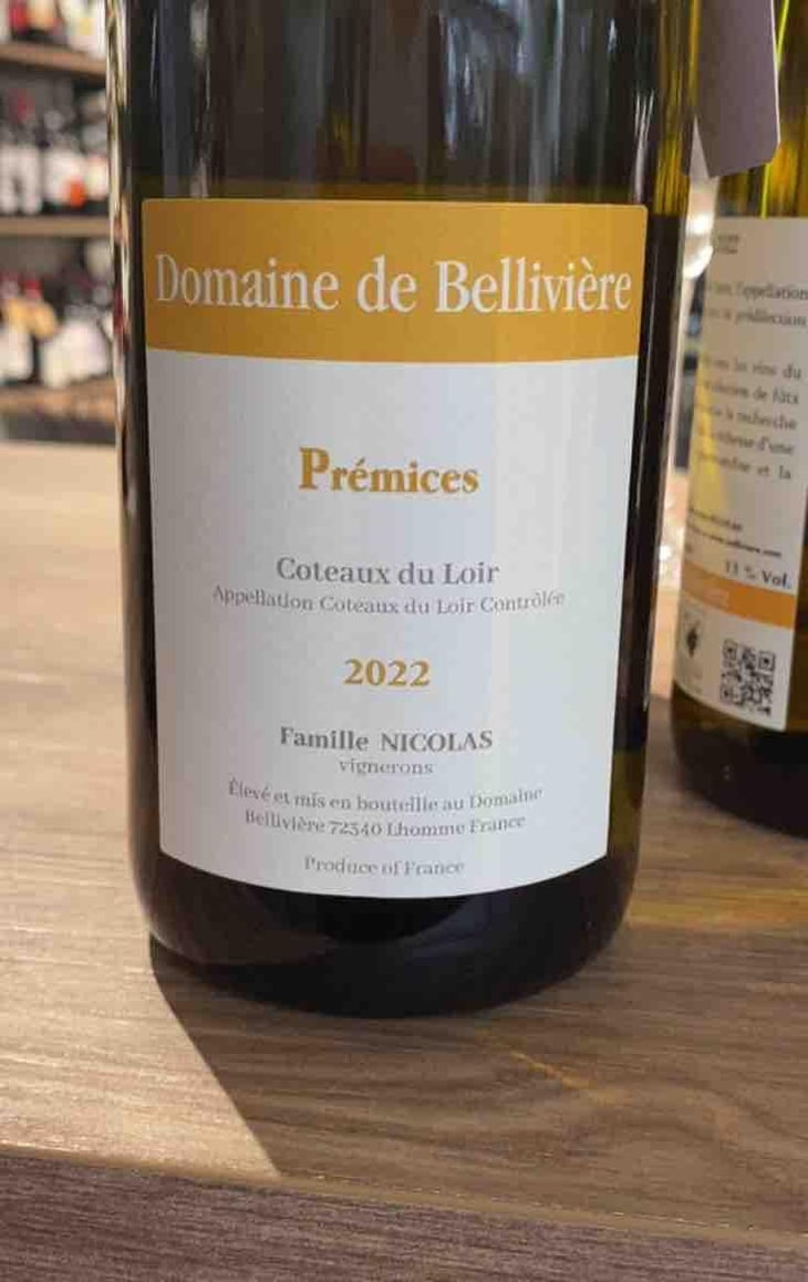 Prémices - Domaine de Bellivière - Clement et Laure Anne Nicolas 