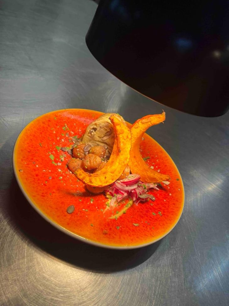Pumpkin/Mushroom/Chestnuts/Pickled Onion - Restaurant Löscher - 1393063