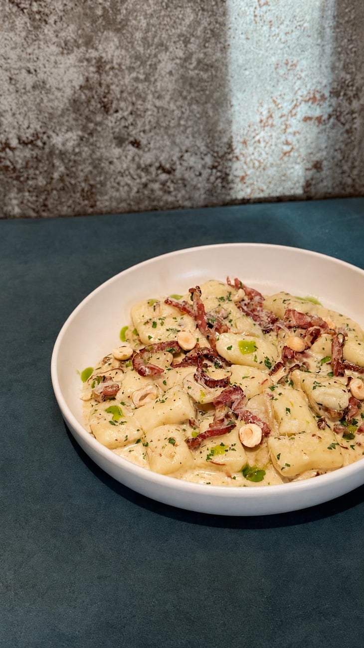 Ricotta Gnocchi With Zhaya Horse Meat And Porcini Mushrooms - Grapes Wine Bar - 1399477