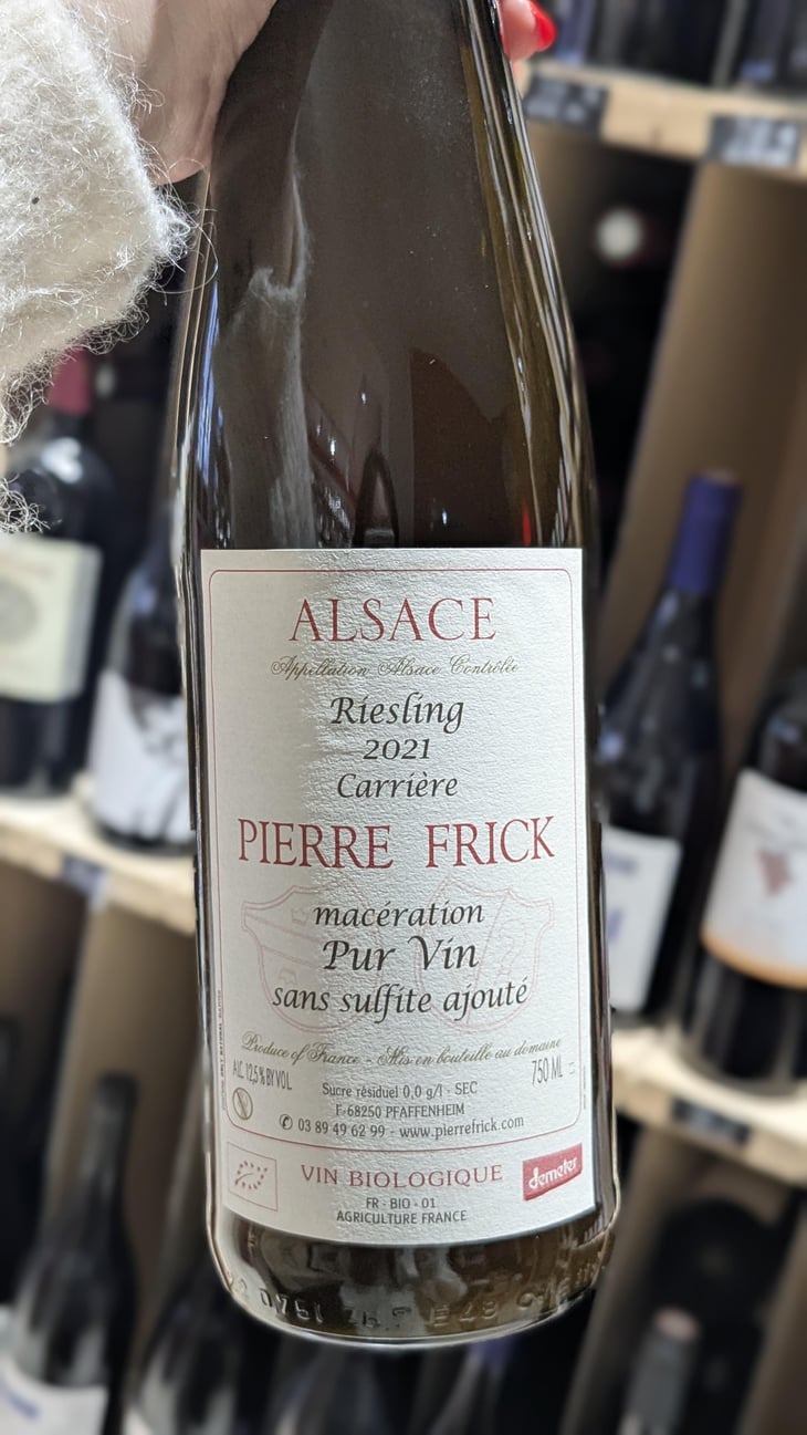 Riesling Macération "Carrière" - Domaine Pierre Frick - Jean-Pierre, Chantal et Thomas Frick 