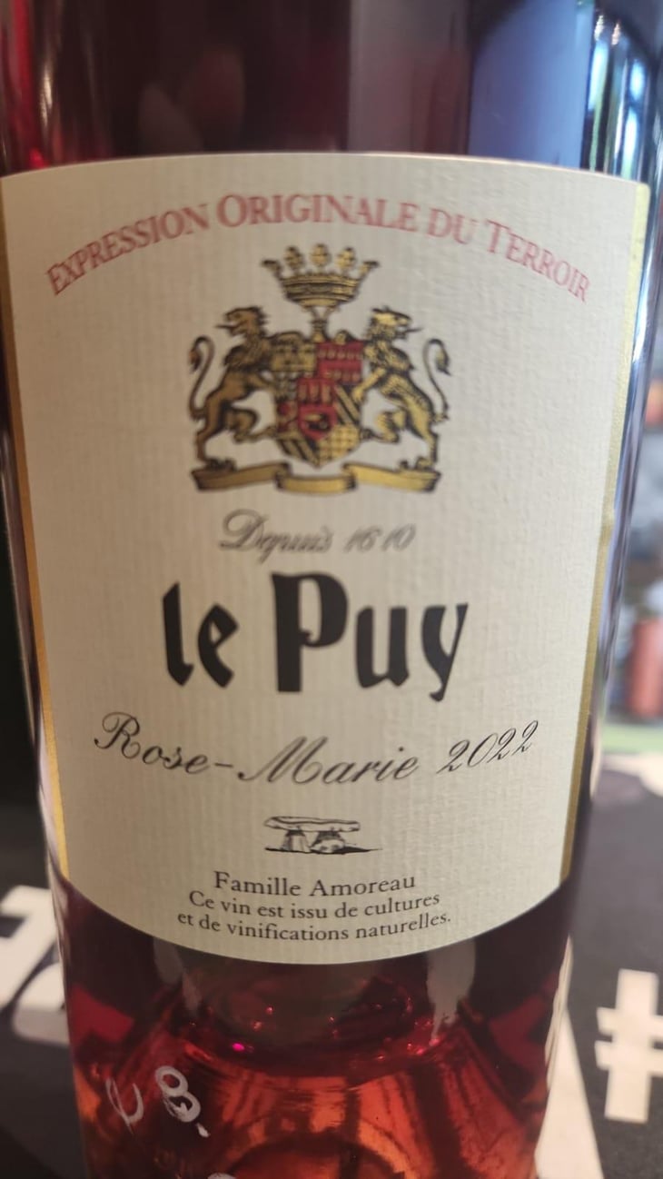 Rose-Marie - Château le Puy - Jean-Pierre & Pascal Amoreau 