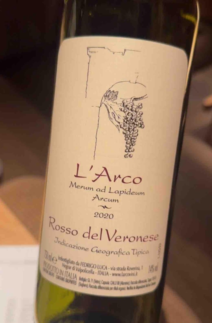 Rosso del Veronese - L'Arco Vini - Luca Fedrigo -2019
