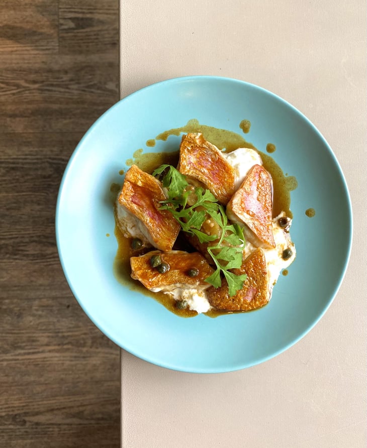 Rouget, Câpres, Pomme, Graines De Moutarde Et Stracciatella - Grive - 840703