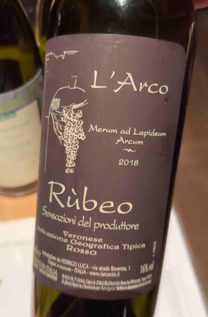 Rubeo - L'Arco Vini - Luca Fedrigo -2016