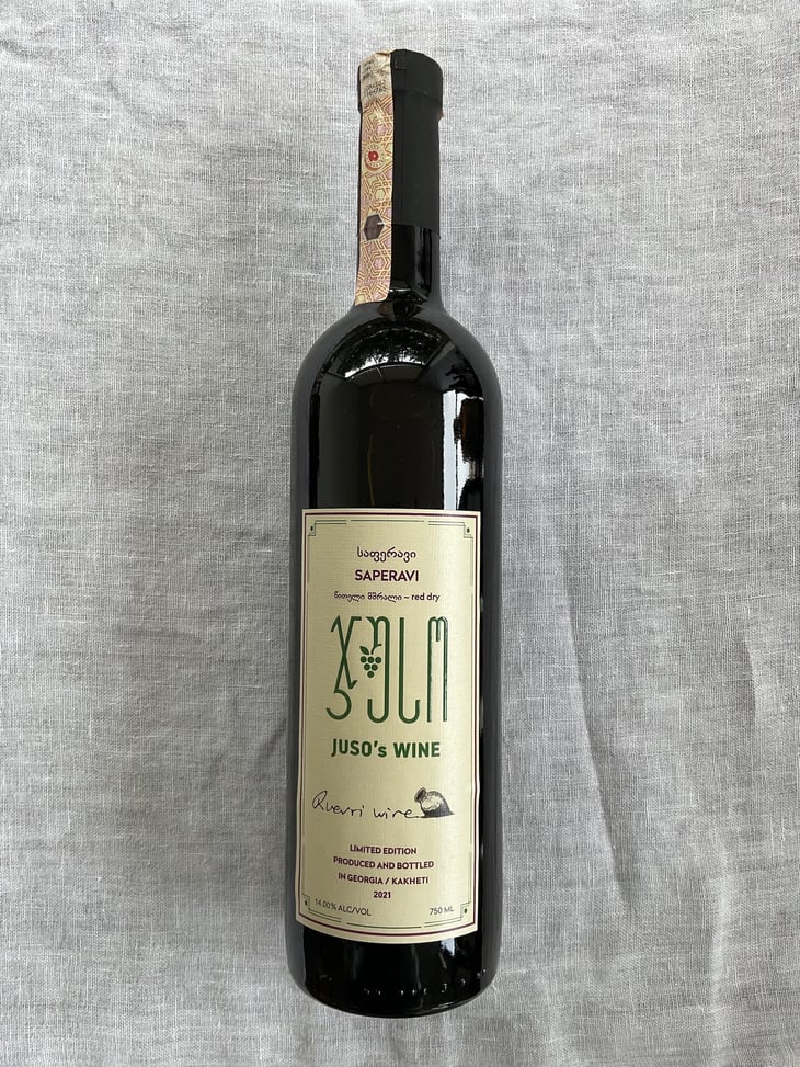 Saperavi (old label) - Juso´s Winery - Lasha & Giorgi Khvedelidze 