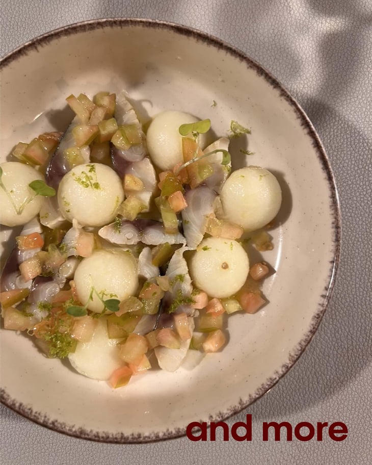 Smocked Mackerel With Melon & Green Tomato - And More - 1373151