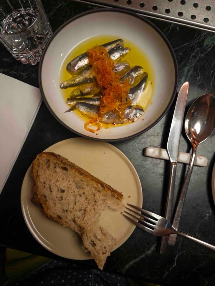 Sourdough Bread And Sardines - Café Kandl - 947979