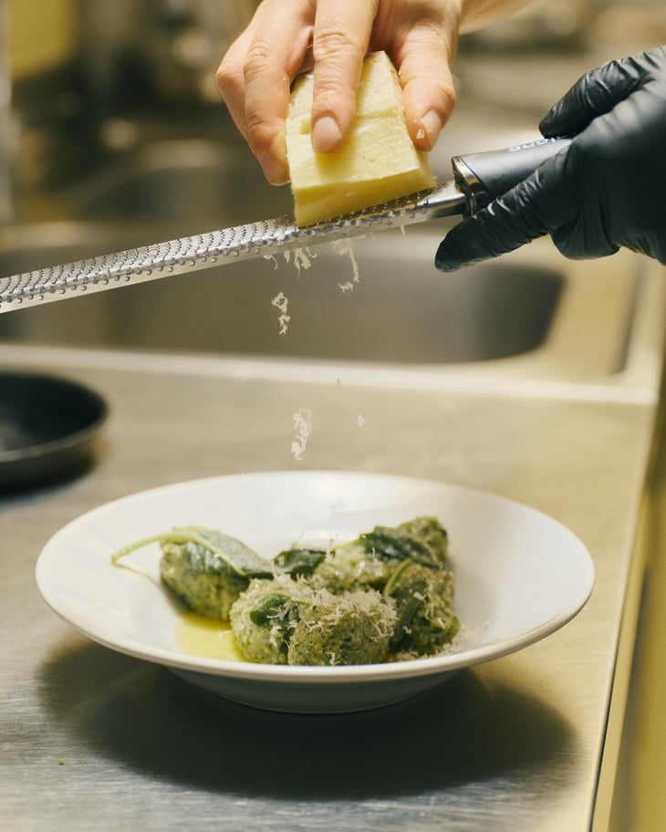 Strangolapreti Pasta With Cicoria And Bagòss Cheese - ABC Zattere - 958371