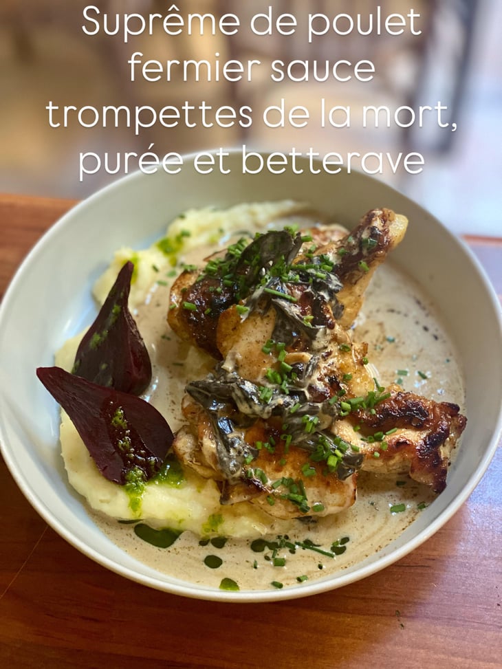Suprême De Poulet Fermier Aux Trompettes De La Mort - Le BAM - Bar a Manger - 964638