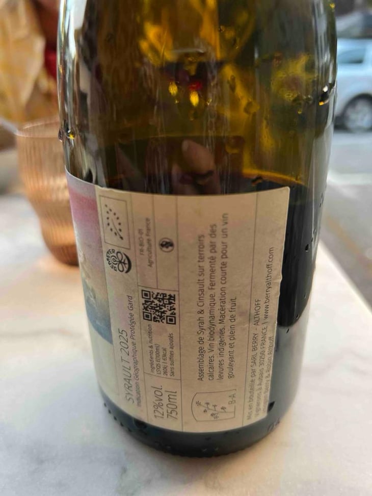 Syrault 2023 - Domaine Berry - Althoff & Le Quai à Raisins - Imogen Berry & Robin Althoff 