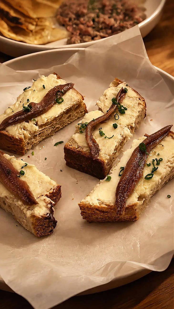 Tartine, Whipped Butter, Anchovy - Grapes Wine Bar - 1375413