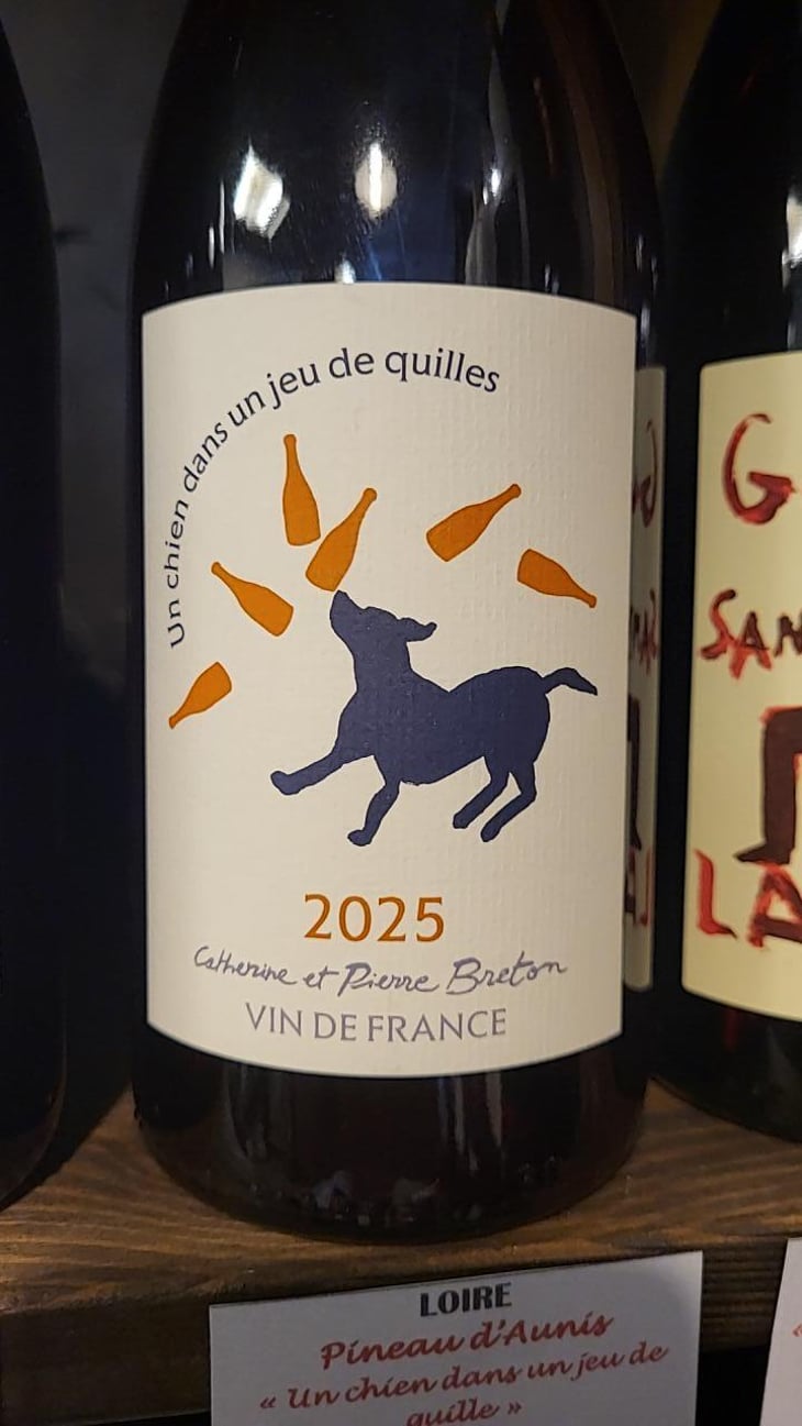 Un chien dans un jeu de quille - Domaine Breton - Catherine & Pierre Breton -2024