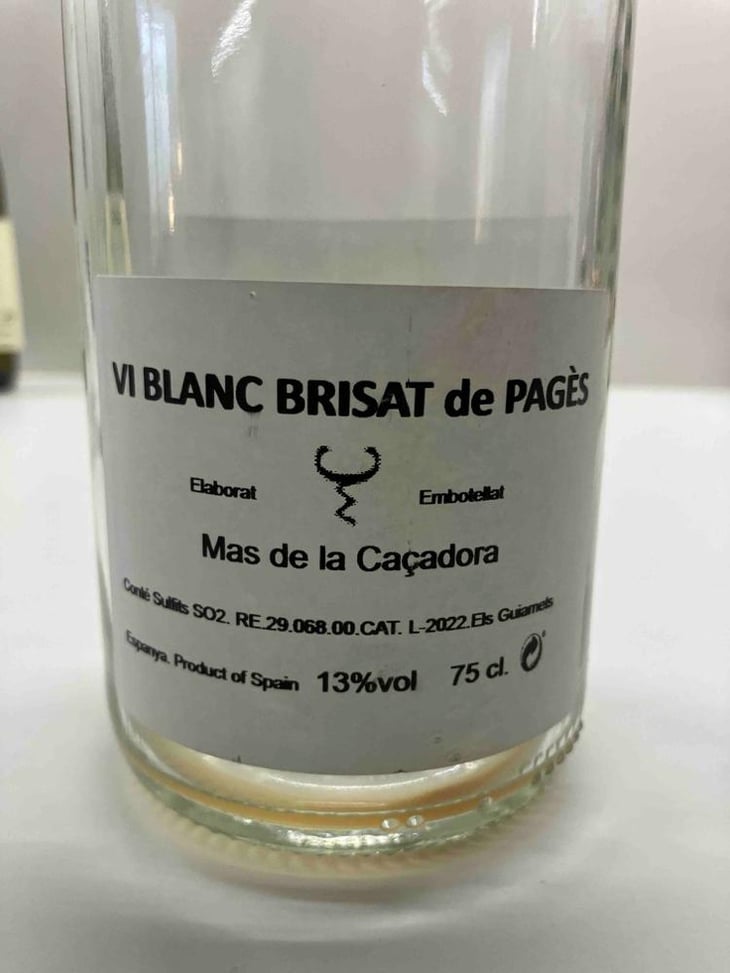 Vi blanc brisat de pagès - Mas de la Caçadora - . -2022