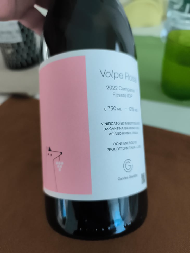 Volpe Rosa - Cantina Giardino - Antonio Di Gruttola & Daniela De Gruttola 