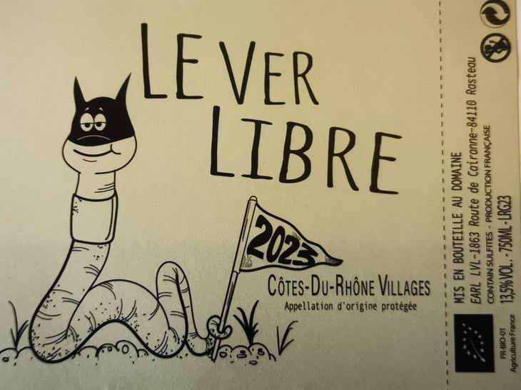 Côtes du Rhône Villages Blanc 2023 - Le Ver Libre - gregory-tison-tiphanie-morin 