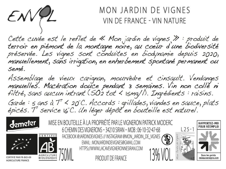 Envol - Mon jardin de vignes - patrick-moderc 