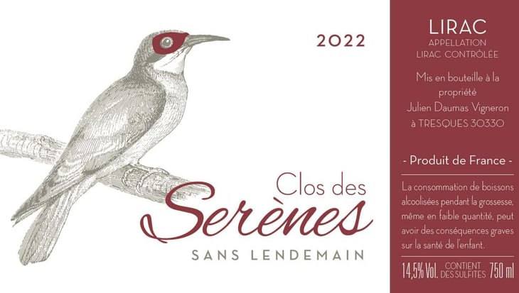 Sans lendemain - Clos des Serènes - julien-daumas 