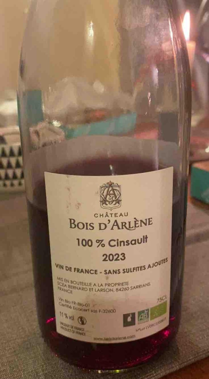 100% cinsault - Bois d’arlene - Louise, Norge, Arlène, Elizabeth et Philippe -2023
