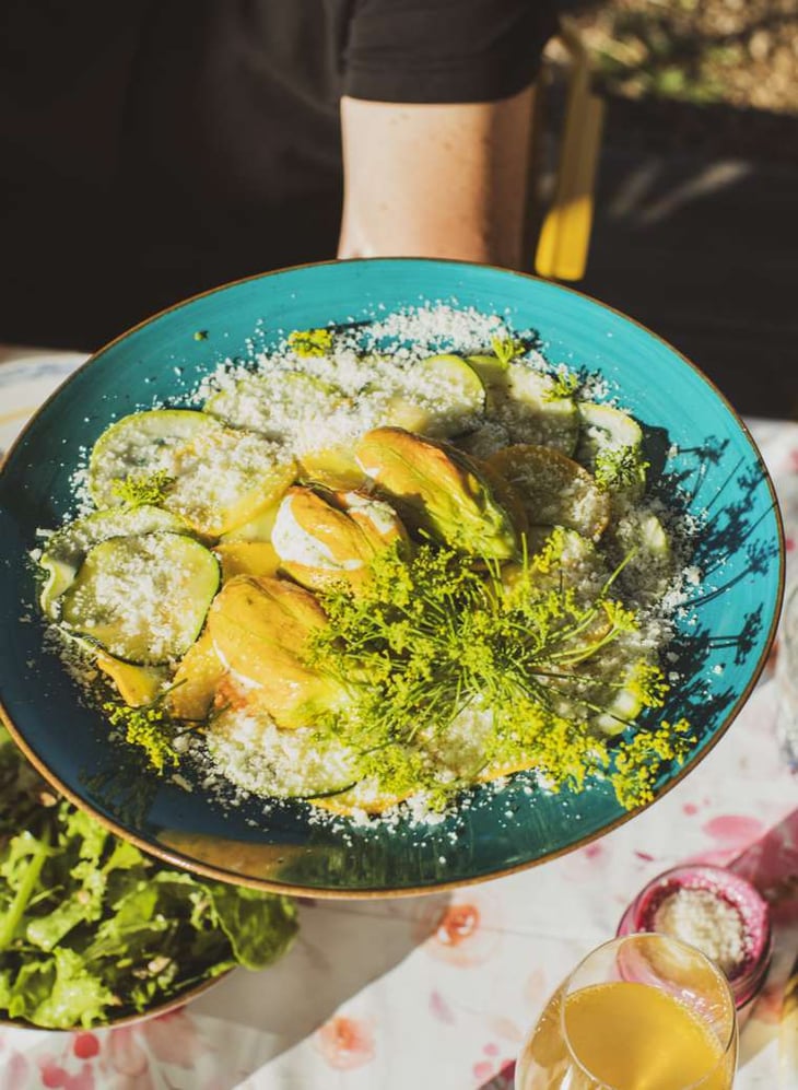 Fried Zucchini Flowers Stuffed With Local Fresh Goats Cheese - Kwaśne Jabłko - 594677