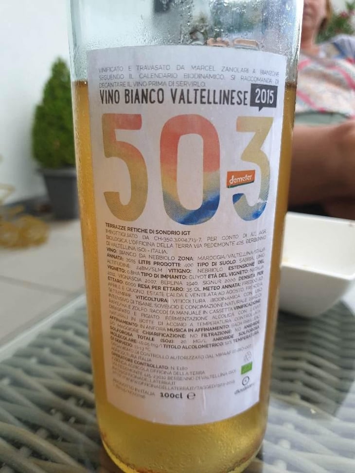 503 VINO BIANCO VALTELLINESE - Terrazze Retiche Di Sondrio IGT - Azienda AGRICOLA OFFICINA DELLA TERRA 