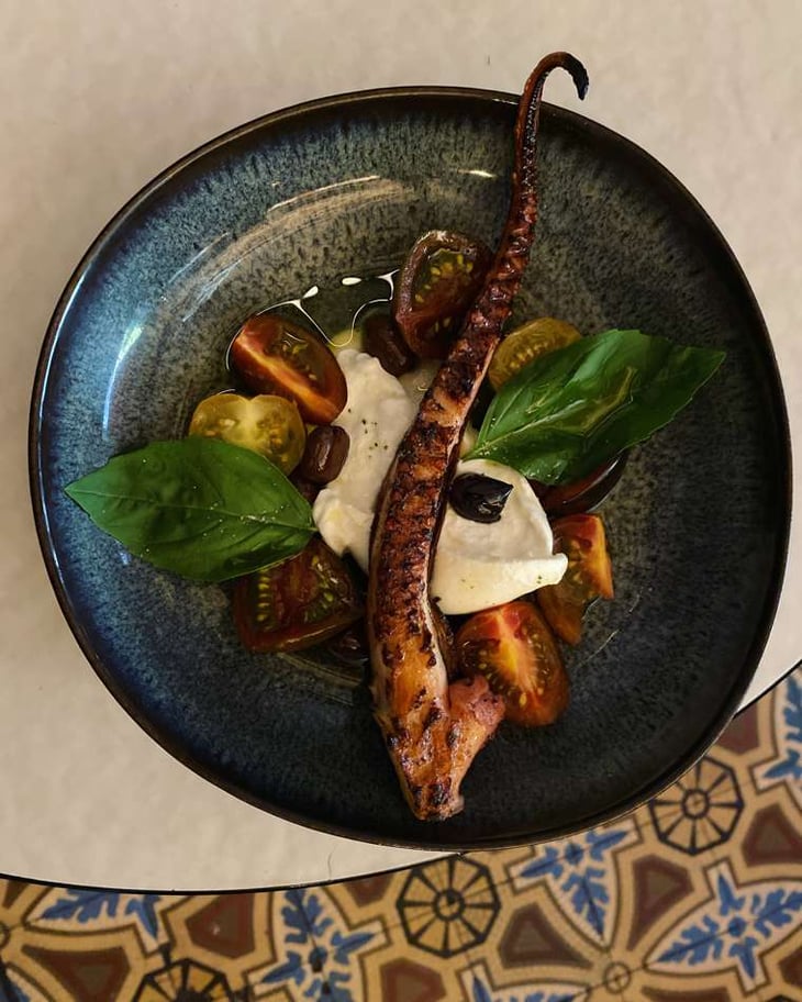 Tentacle Of Octopus With Burrata And Taggiasche Olives - Salumeria Lamuri - 594307