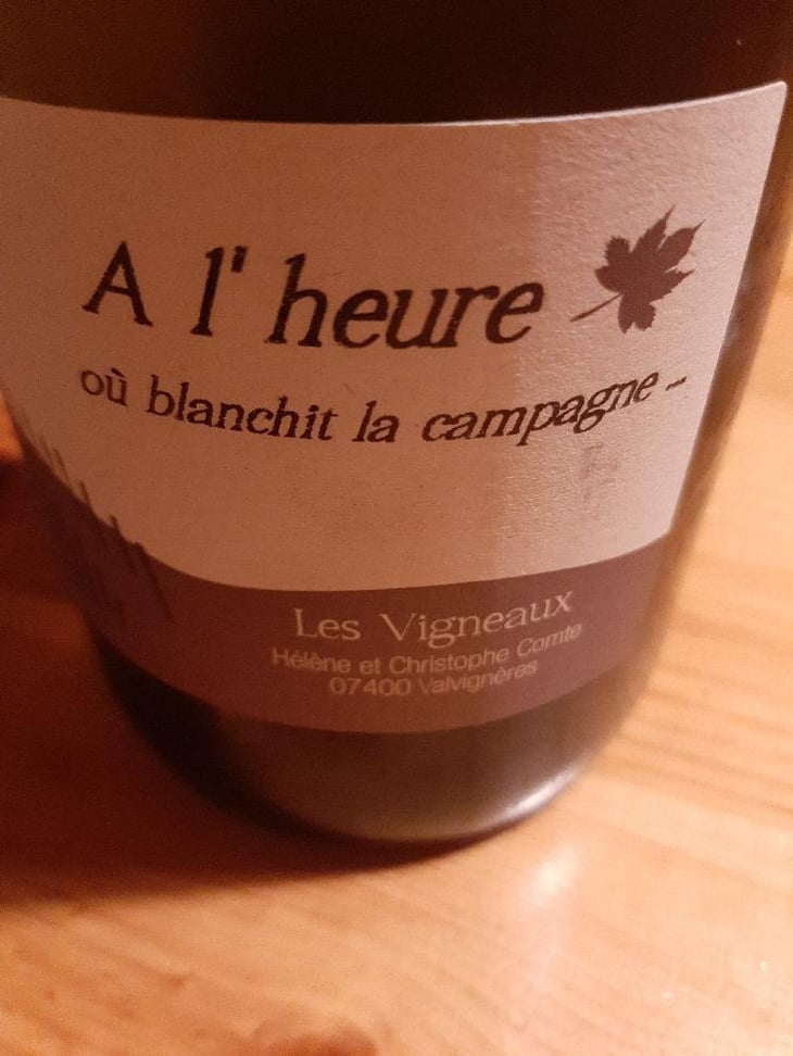 A L'heure Où Blanchit La Campagne - Les Vigneaux - Hélène & Christophe Comte -2022