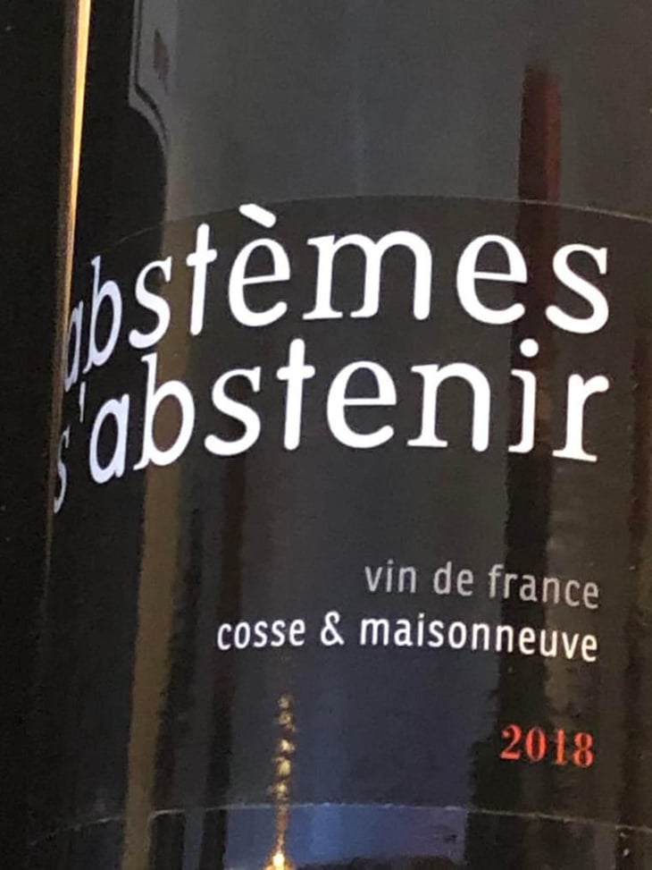 Abstèmes s'Abstenir - Cosse & Maisonneuve - Matthieu Cosse & Catherine Maisonneuve 