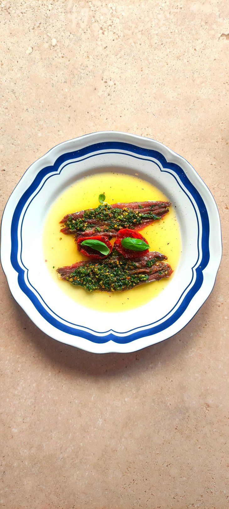 Acciughe Del Mar Di Sardegna Con Bagna Verde E Pomodorini Confit - Solovino Enoteca Naturale - 671332