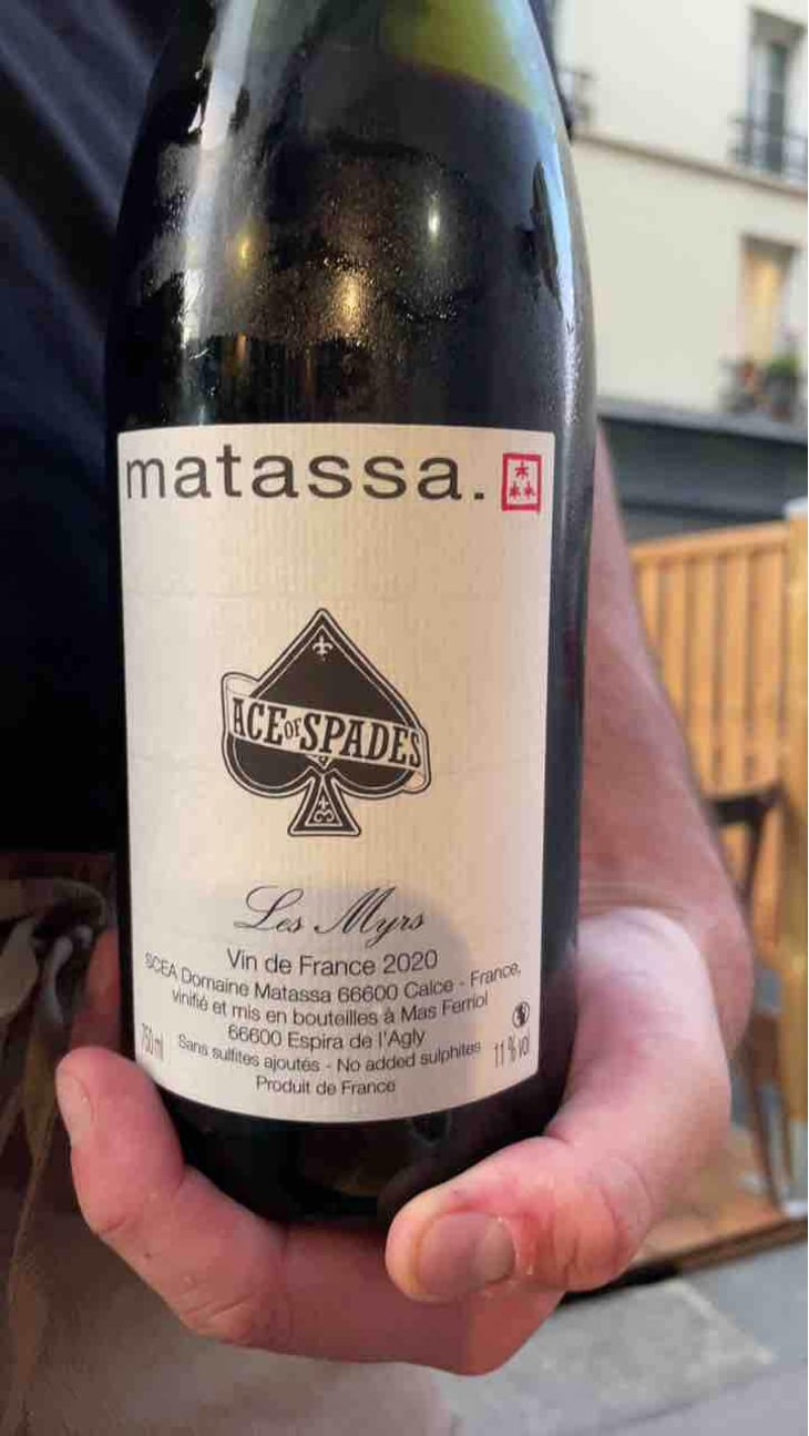 Ace Of Spades Les Myrs - Domaine Matassa - Tom Lubbe -2019