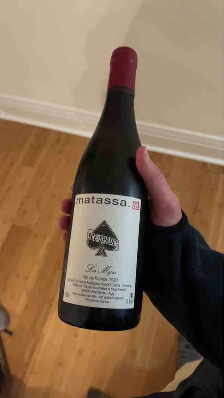 Ace Of Spades Les Myrs - Domaine Matassa - Tom Lubbe -2019