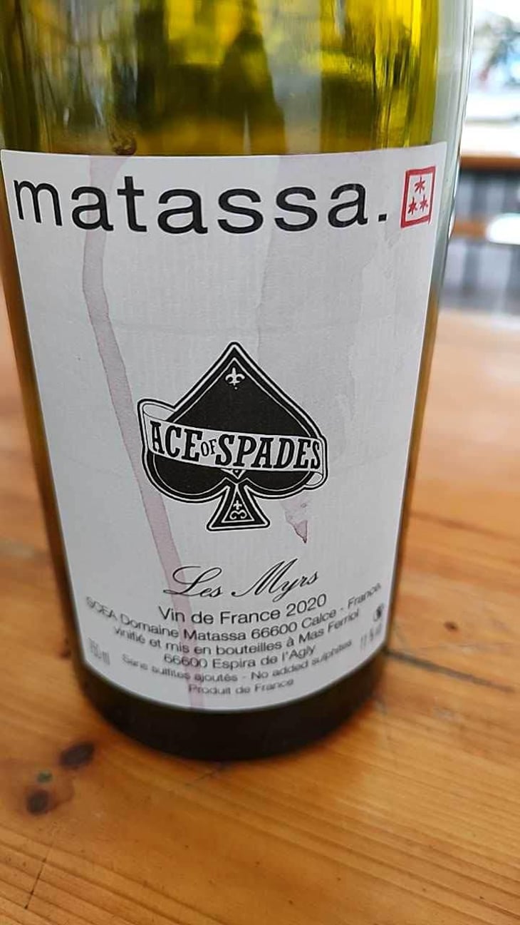 Ace Of Spades Les Myrs - Domaine Matassa - Tom Lubbe -2019