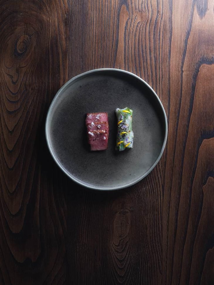 Aged Veal, Asparagus Bean With Anchovy And Lardo. - Gostišče Grič - 526694