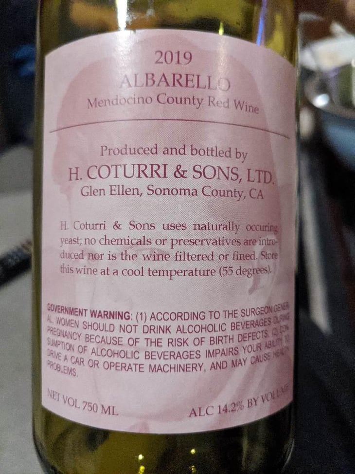 Albarello Red - Coturri Winery / H. Coturri & Sons Ltd. - Tony Coturri 