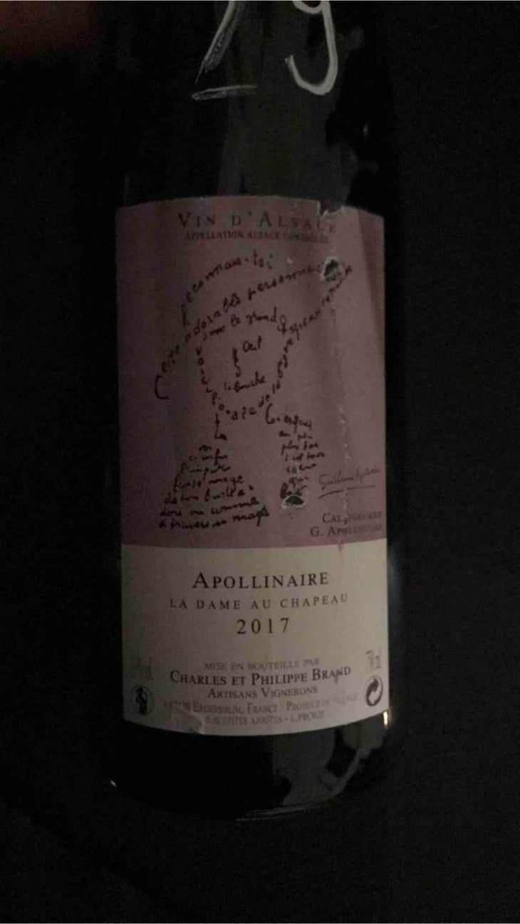 Appolinaire La Dame au Chapeau - Domaine Brand & Fils - Philippe Brand 