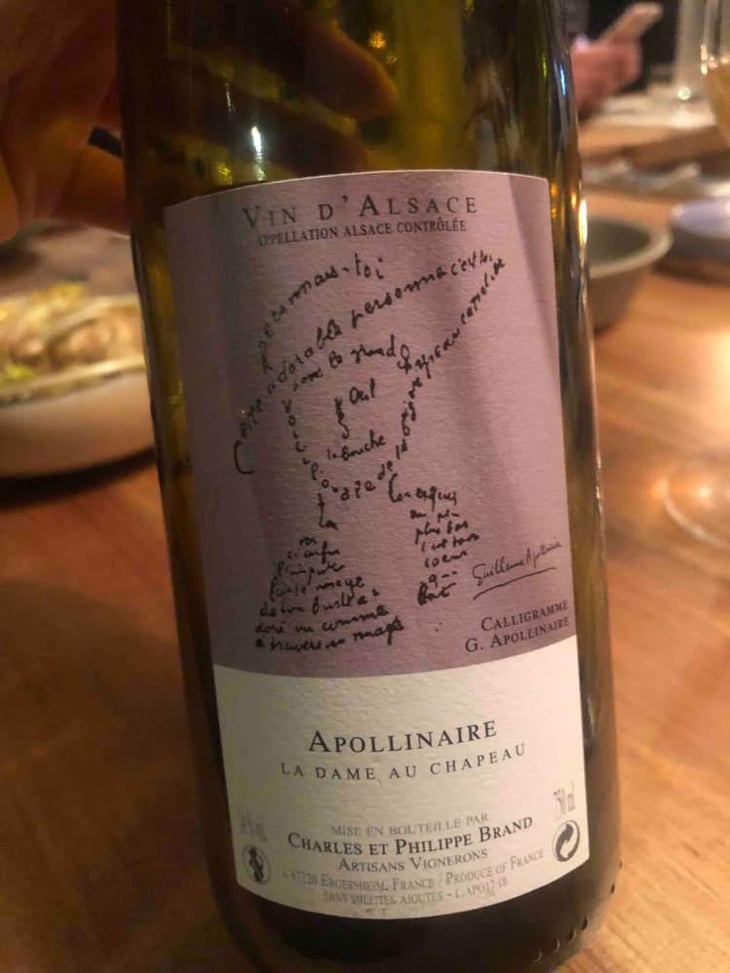 Appolinaire La Dame au Chapeau - Domaine Brand & Fils - Philippe Brand 