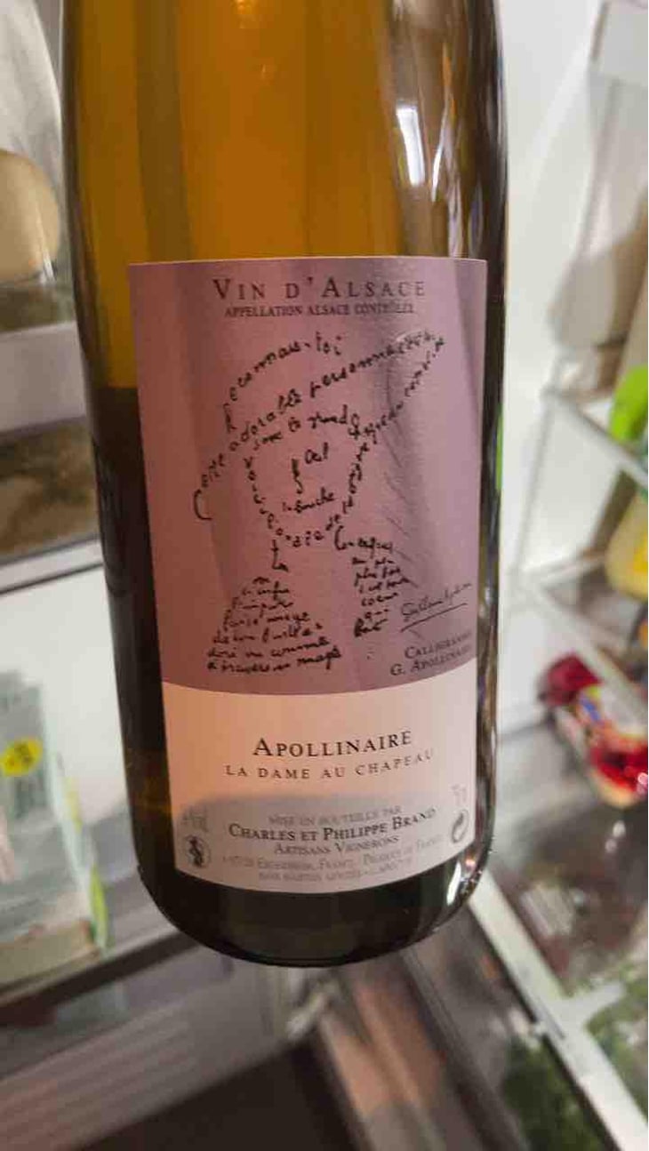 Appolinaire La Dame au Chapeau - Domaine Brand & Fils - Philippe Brand 
