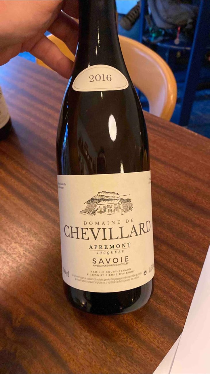Apremont Jacquère - Domaine Chevillard - Matthieu Goury & Guillemette Renard -2020