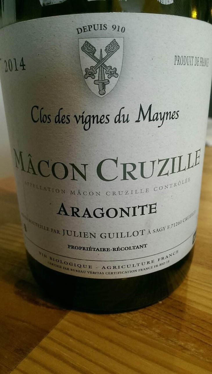 Aragonite - Clos des Vignes du Maynes - Julien Guillot 