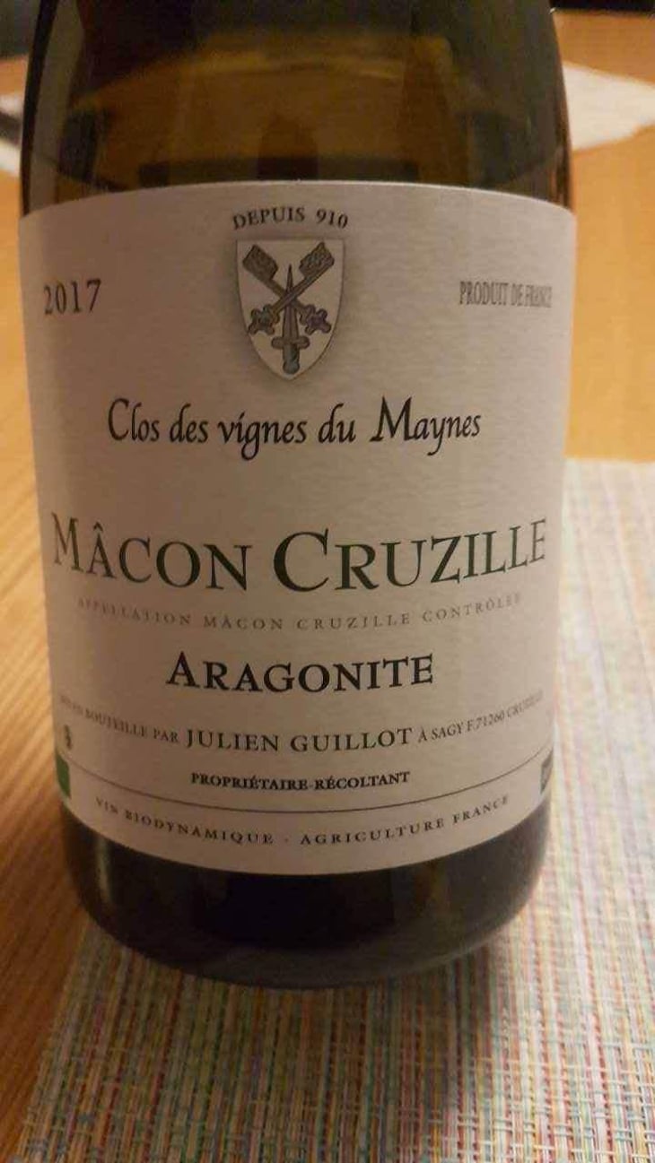 Aragonite - Clos des Vignes du Maynes - Julien Guillot 