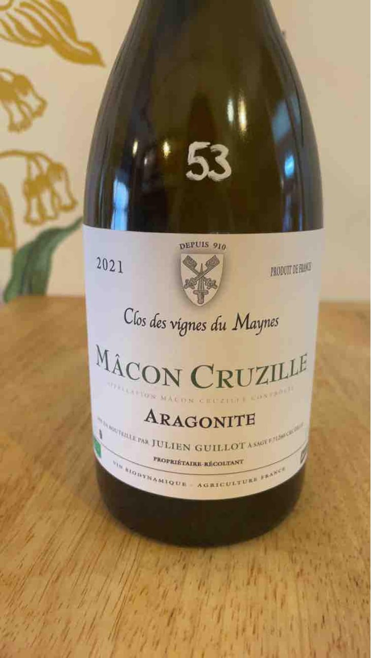 Aragonite - Clos des Vignes du Maynes - Julien Guillot 